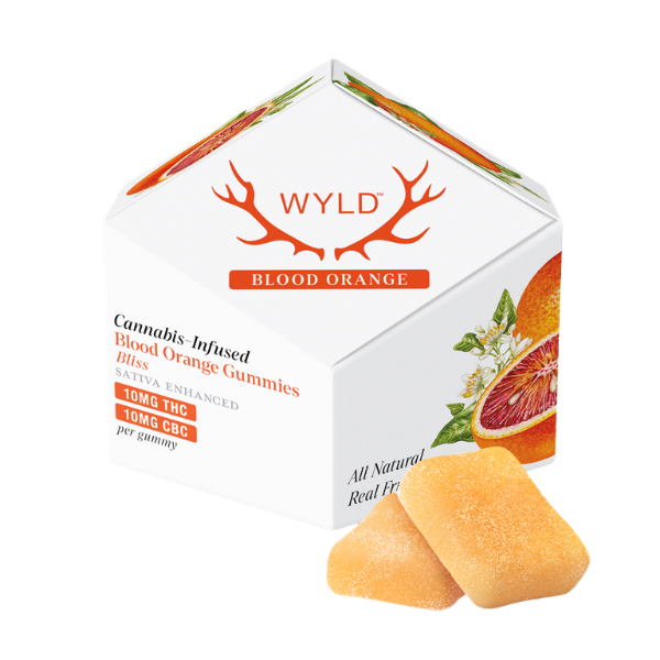 Wyld Uplifting Sativa Gummy 10pk / Bliss Blood Orange 10mg D9 10mg CBD